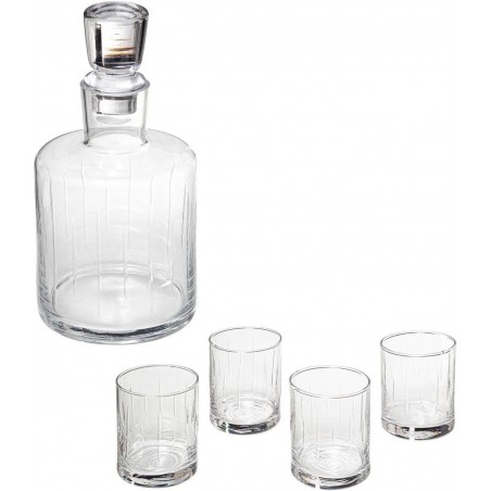 JUEGO DE VASOS CON DECANTADOR DE WHISKY