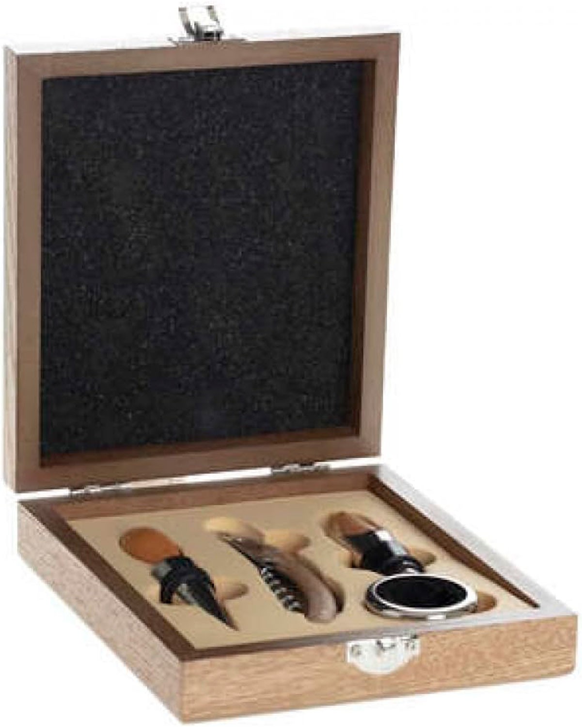 SET SUMILLER 4 PIEZAS ABRIDOR DE VINO MDF