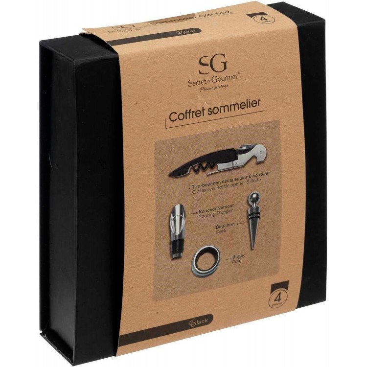 SET SUMILLER 4 PIEZAS ABRIDOR DE VINO ACERO INOXIDABLE