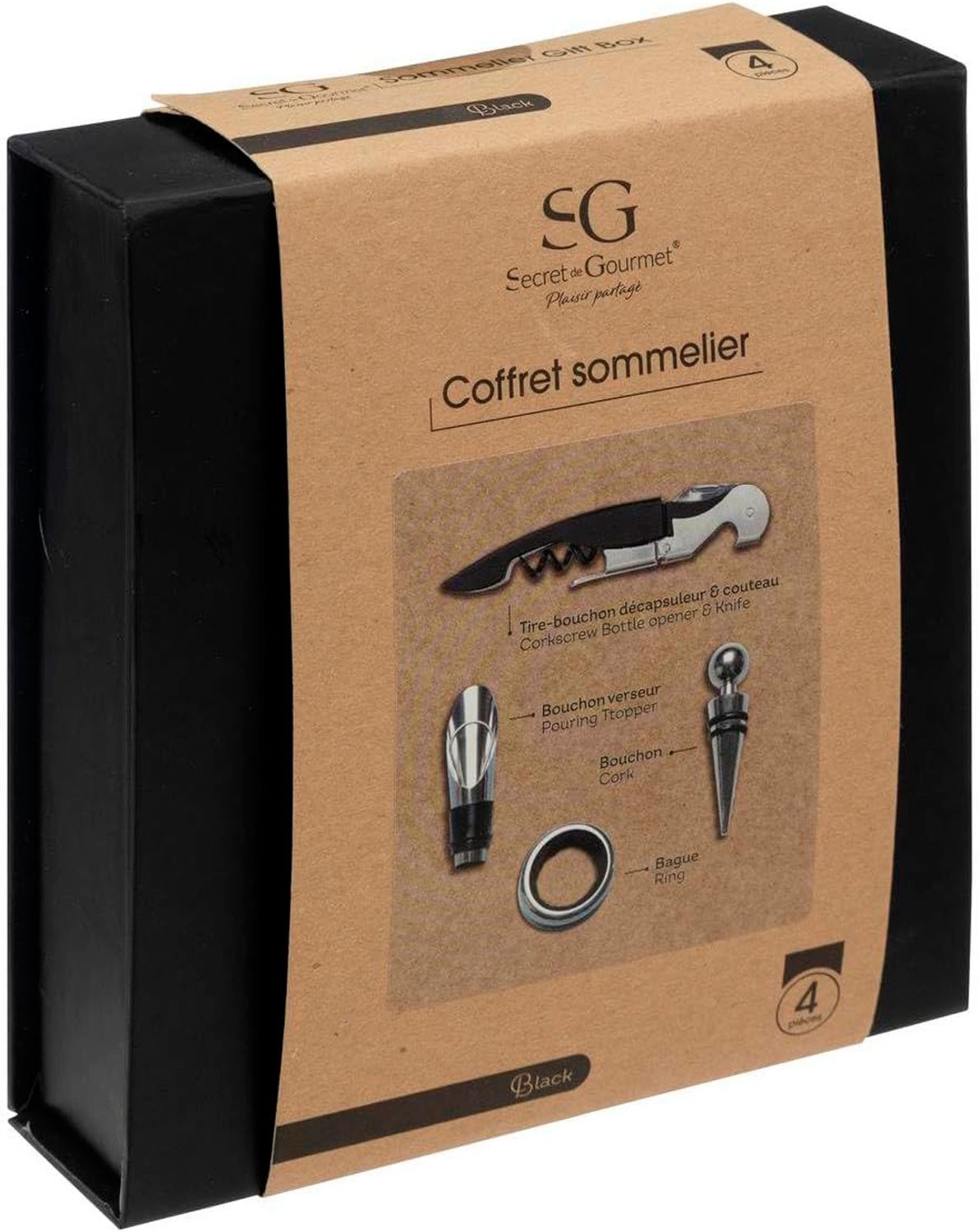 SET SUMILLER 4 PIEZAS ABRIDOR DE VINO ACERO INOXIDABLE