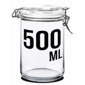 TARRO CRISTAL HERMÉTICO CON TAPA PARA COCINA 0,5L