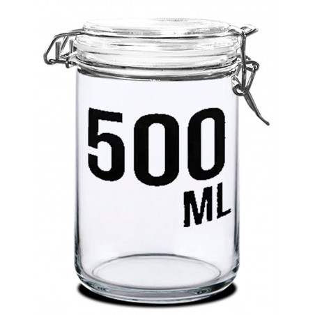 TARRO CRISTAL HERMÉTICO CON TAPA PARA COCINA 0,5L