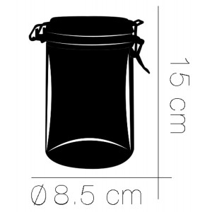 TARRO CRISTAL HERMÉTICO CON TAPA PARA COCINA 0,5L