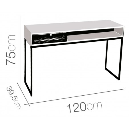 CONSOLA RECIBIDOR MDF ORIGINAL CAJÓN KOSMY 120X39,5X75CM
