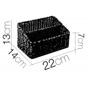 ORGANIZADOR ESCRITORIO 2 COMPARTIMENTOS 22X14X13CM