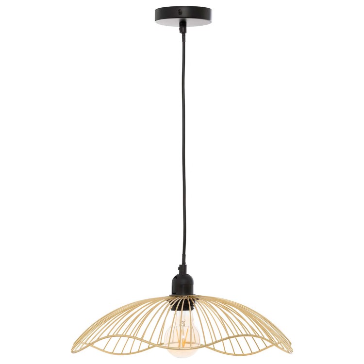 LÁMPARA DE TECHO METÁLICA DORADA GATYS 34CM