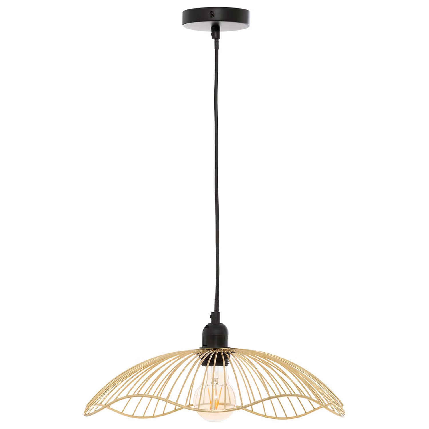 LÁMPARA DE TECHO METÁLICA DORADA GATYS 34CM
