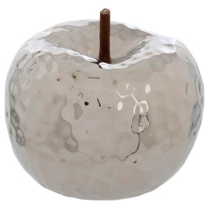 MANZANA DECORATIVA DE CERÁMICA LADY PLATEADO