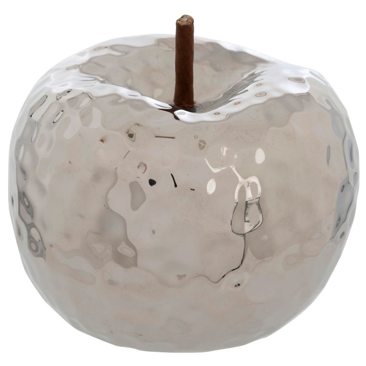 MANZANA DECORATIVA DE CERÁMICA LADY PLATEADO