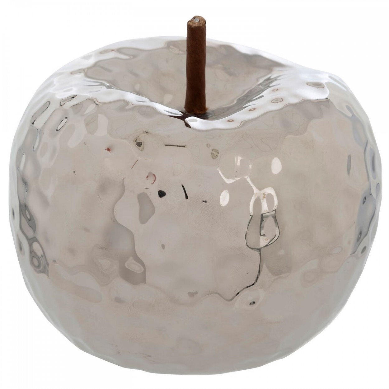 MANZANA DECORATIVA DE CERÁMICA LADY PLATEADO