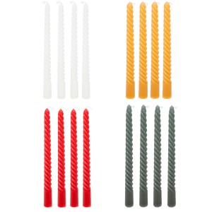VELA CANDELABRO CÓNICAS 25CM SET 4 ESPIRAL