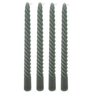 VELA CANDELABRO CÓNICAS 25CM SET 4 ESPIRAL