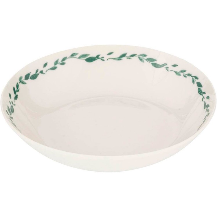 PLATO HONDO BLANCO PORCELANA LAUREL SET 6 Ø20,2 CM