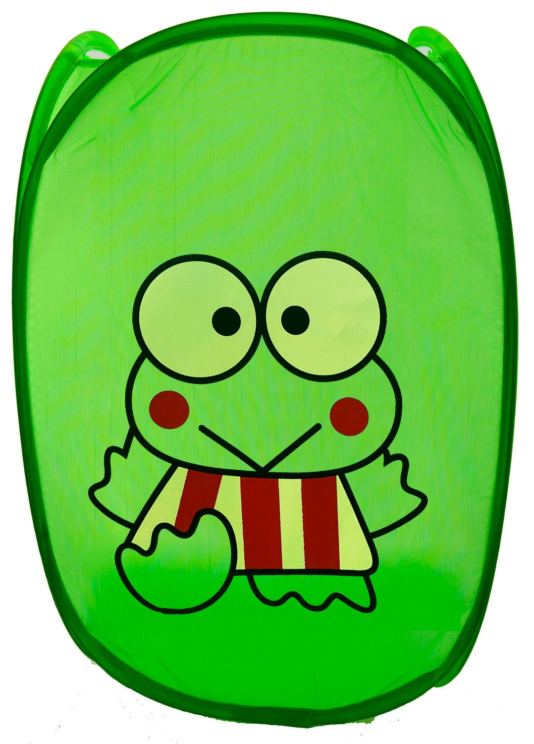 CESTO ROPA SUCIA / JUGUETES INFANTIL VERDE RANA 54X35CM