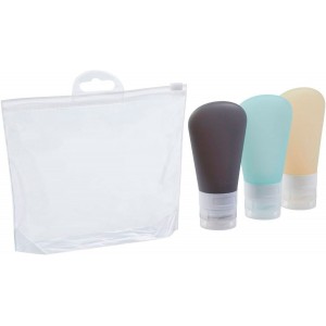 KIT VIAJE SILICONA BOTES RELLENABLES 60ML PRODUCTOS HIGIENE