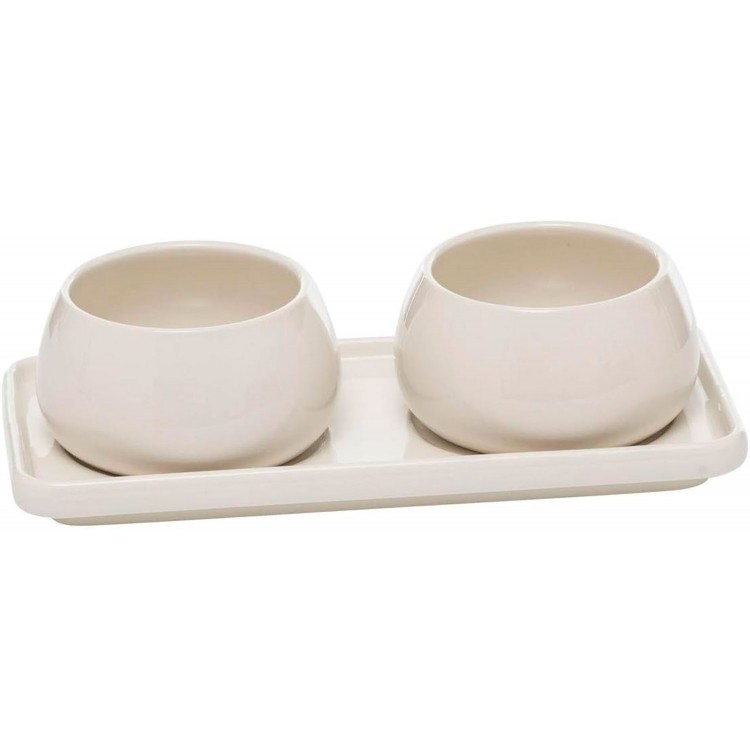 SET TABLA DE APERITIVOS 3 PIEZAS NORA CERAMICA BLANCA 20X10X6,5CM