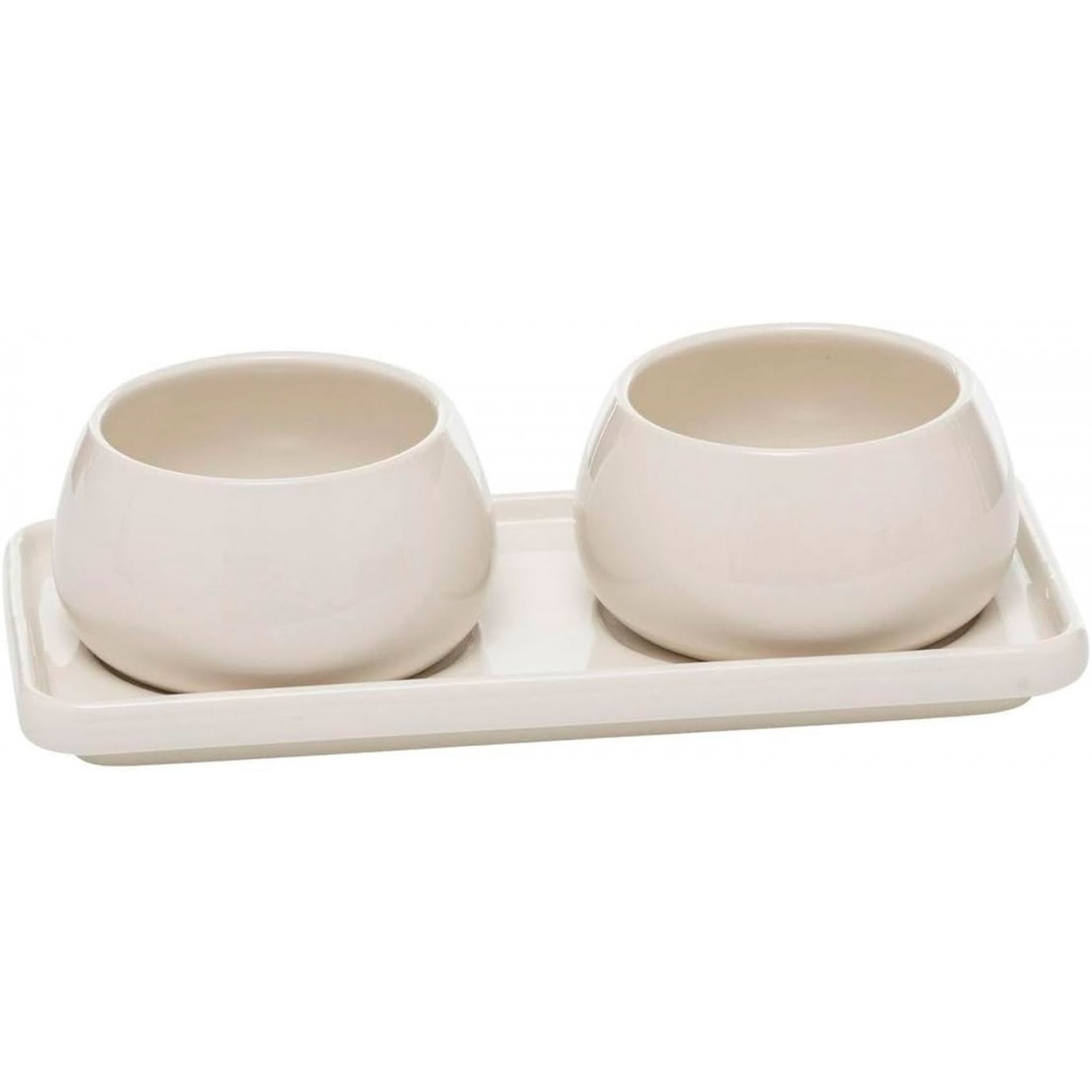 SET TABLA DE APERITIVOS 3 PIEZAS NORA CERAMICA BLANCA 20X10X6,5CM