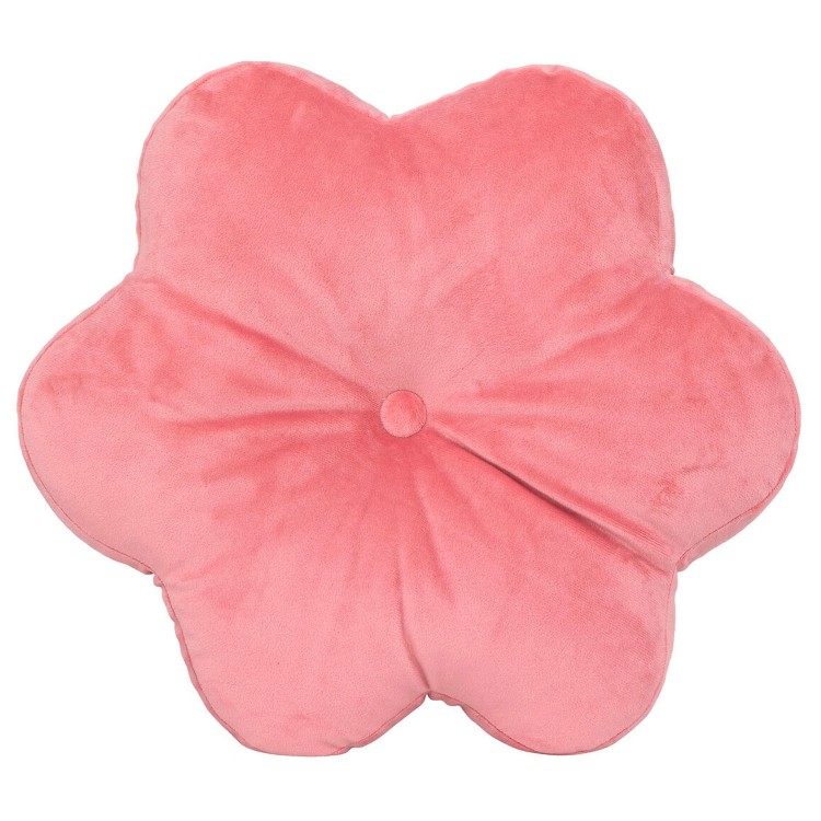 COJÍN INFANTIL DECORATIVO FLOR ROSA AMELIA 38X8CM
