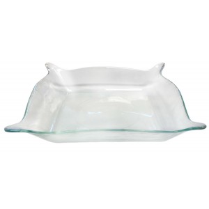 CENTRO DE MESA PLATO VIDRIO CUADRADO 24CM