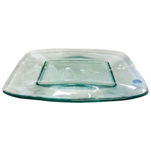 CENTRO DE MESA PLATO VIDRIO RECTANGULAR 30X24CM