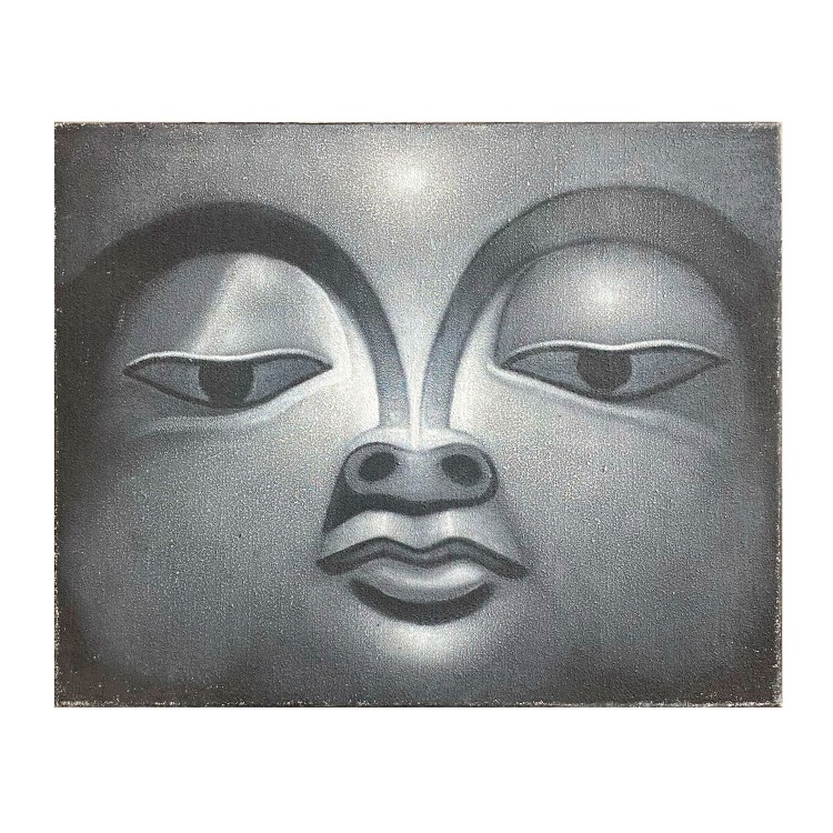 *TARA* CUADRO DECORATIVO LIENZO CARA BUDA 50X40CM
