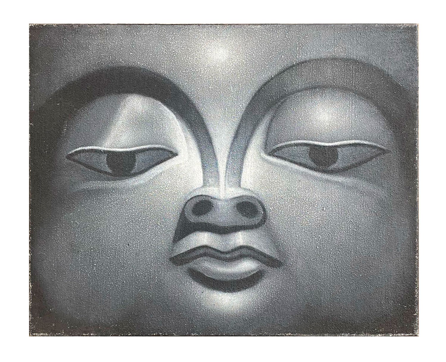 *TARA* CUADRO DECORATIVO LIENZO CARA BUDA 50X40CM