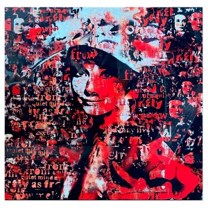 *TARA* CUADRO DECORATIVO FOTOIMPRESIÓN ACTRICES 80X80CM