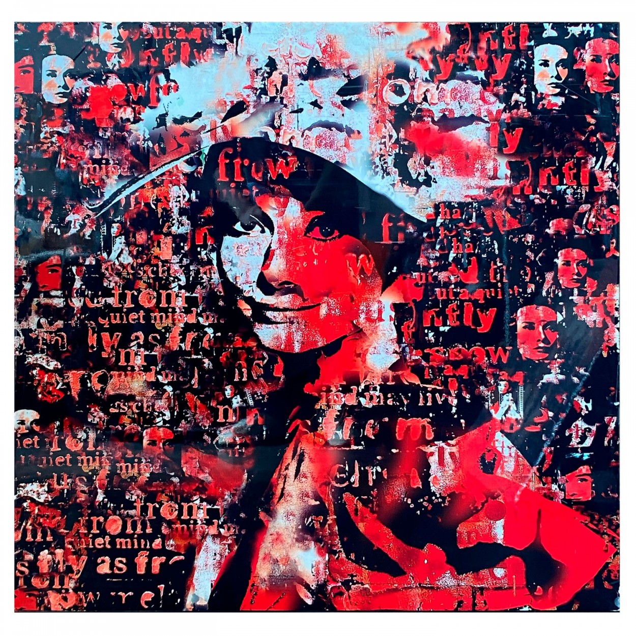 *TARA* CUADRO DECORATIVO FOTOIMPRESIÓN ACTRICES 80X80CM