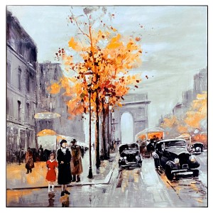 CUADRO DECORATIVO FOTOIMPRESIÓN MADERA PARIS 58X58CM