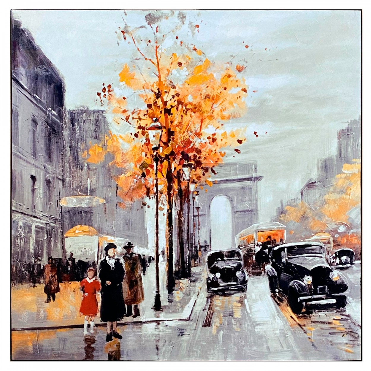 CUADRO DECORATIVO FOTOIMPRESIÓN MADERA PARIS 58X58CM