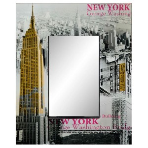 ESPEJO DECORATIVO FOTOIMPRESIÓN NEW YORK 35X60CM