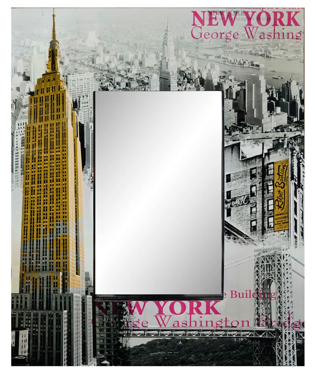 ESPEJO DECORATIVO FOTOIMPRESIÓN NEW YORK 35X60CM