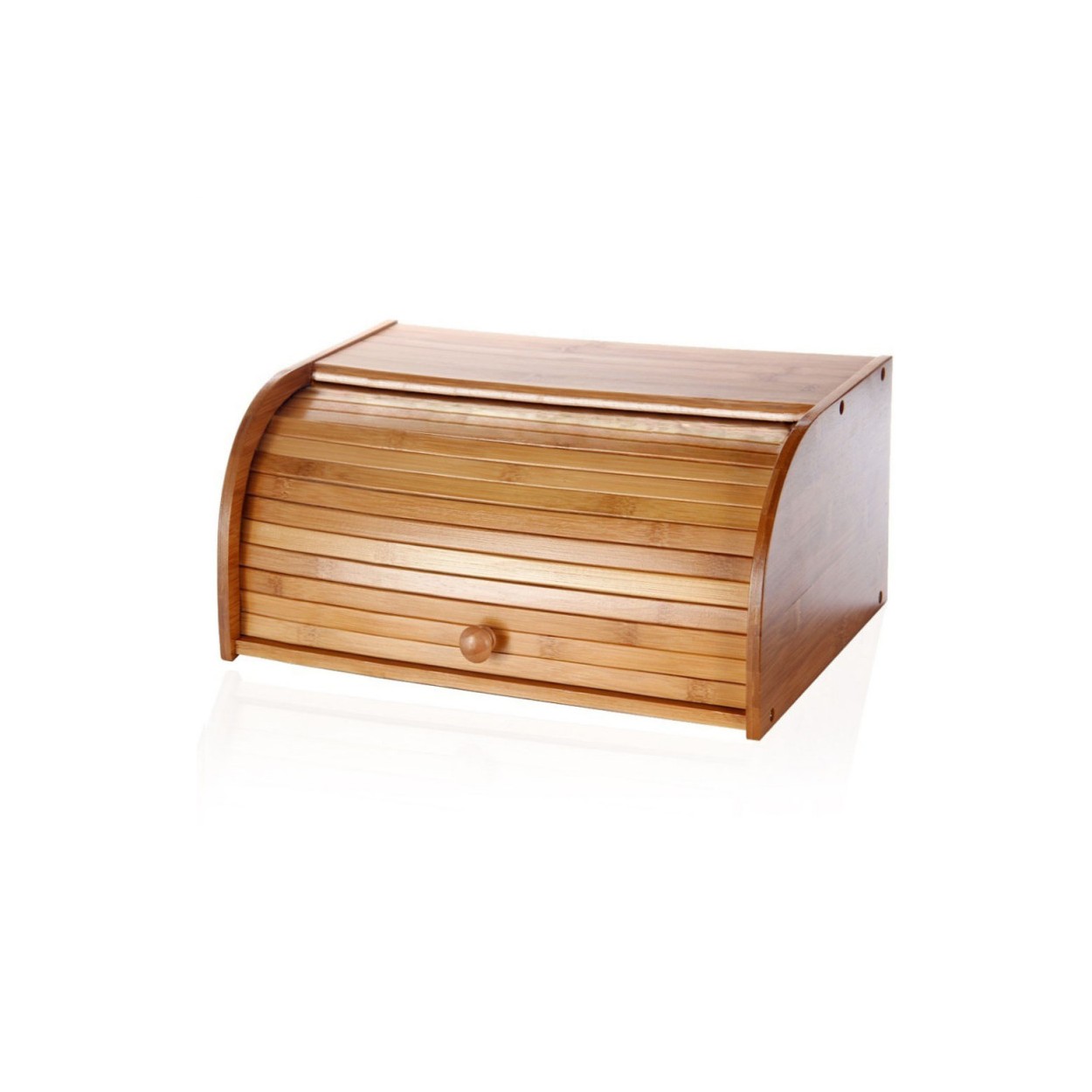 Bread box Bamboo Natural, with opening of Blind. Ideal for Kitchen Handy Design/Wood 50x28x26,5 cm - Home and More