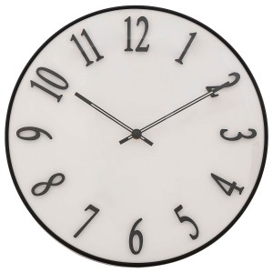 RELOJ PARED EDGAR BLANCO VIDRIO/PP ø35CM