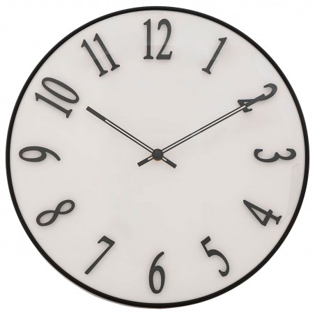 RELOJ PARED EDGAR BLANCO VIDRIO/PP ø35CM