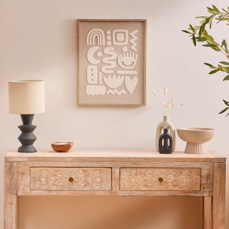 CUADRO DECORATIVO TAPIZ PETRA BEIGE 40X50CM