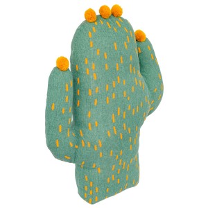 COJÍN DECORATIVO CACTUS VERDE POLIÉSTER 46X8X58CM