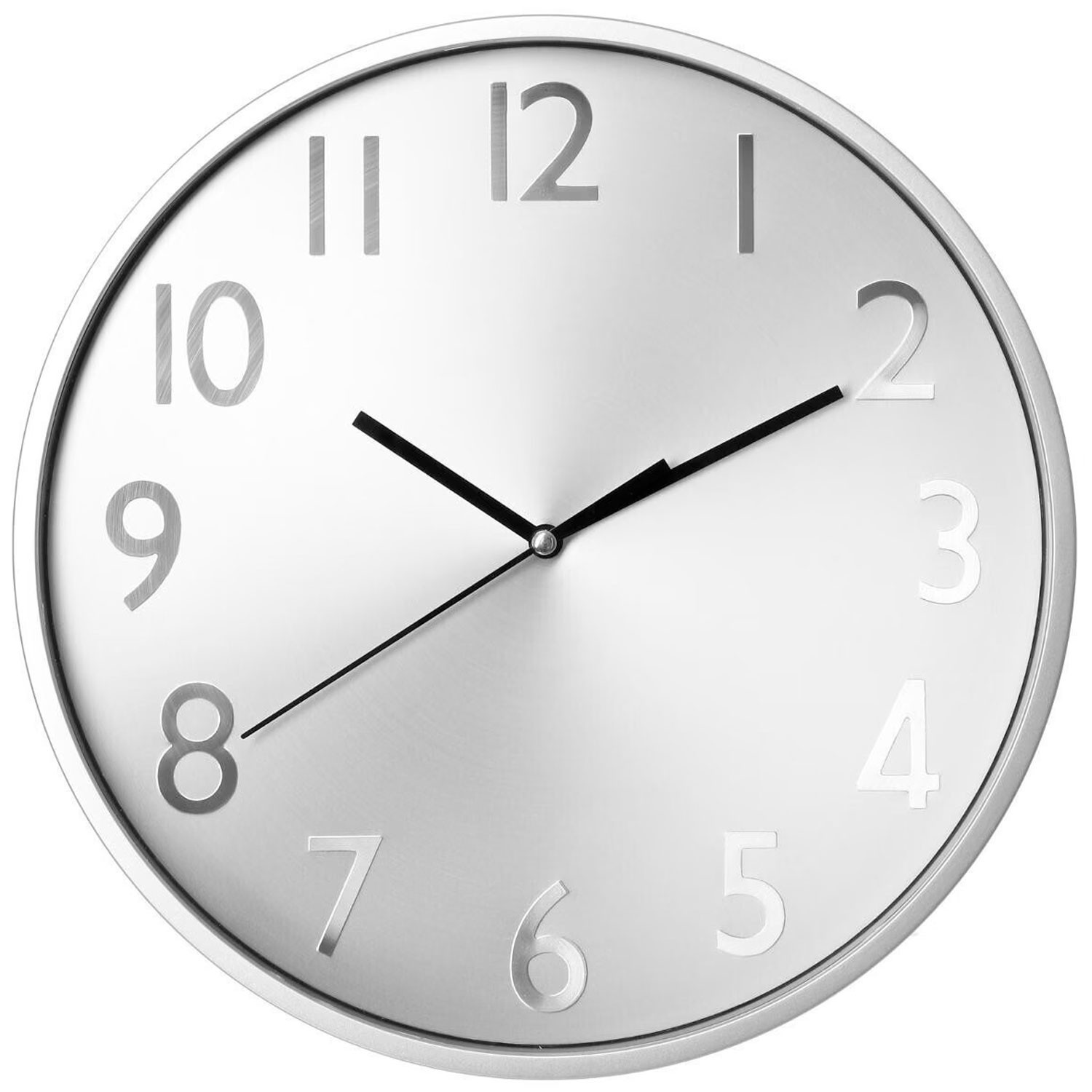RELOJ PARED ANAE PLATEADO 30CM
