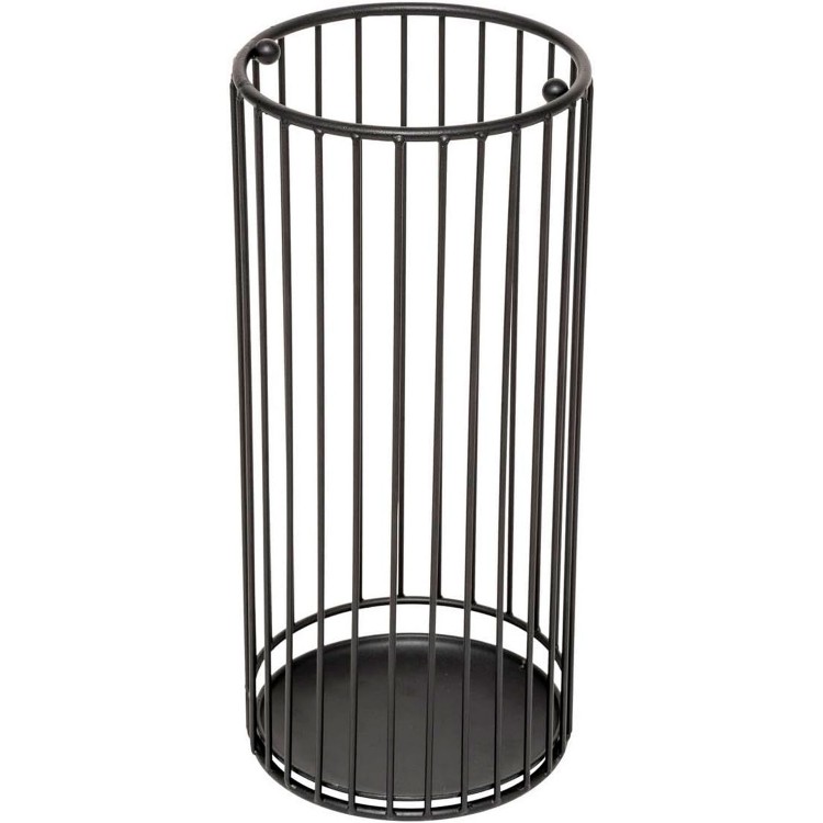 PARAGÜERO REDONDO METÁLICO NEGRO MODERNO Ø21X47