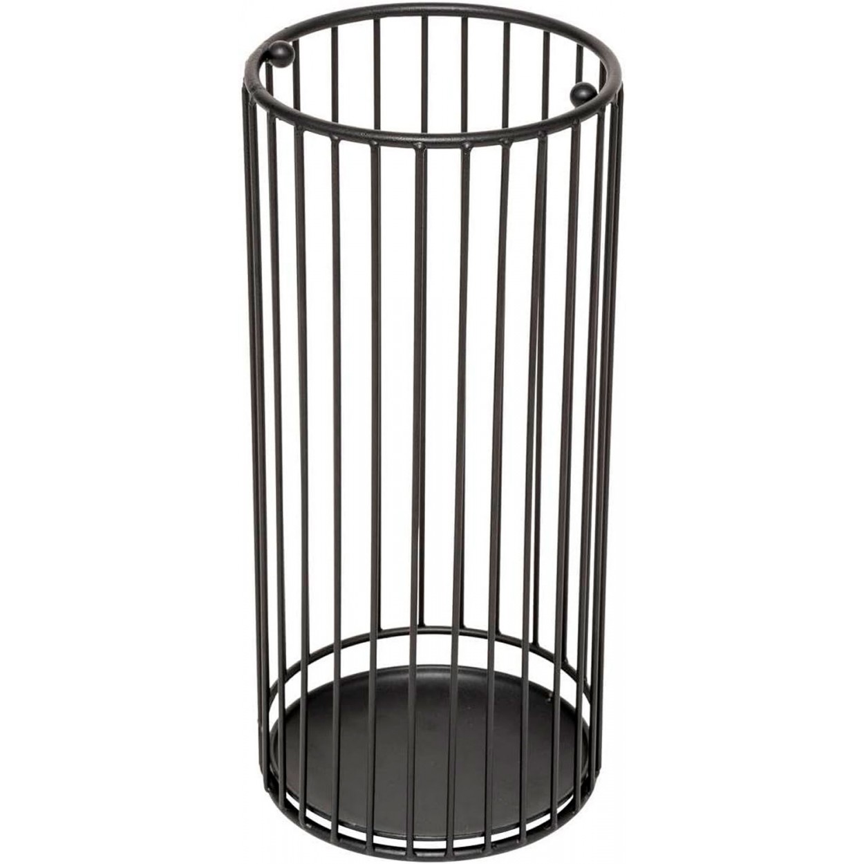PARAGÜERO REDONDO METÁLICO NEGRO MODERNO Ø21X47