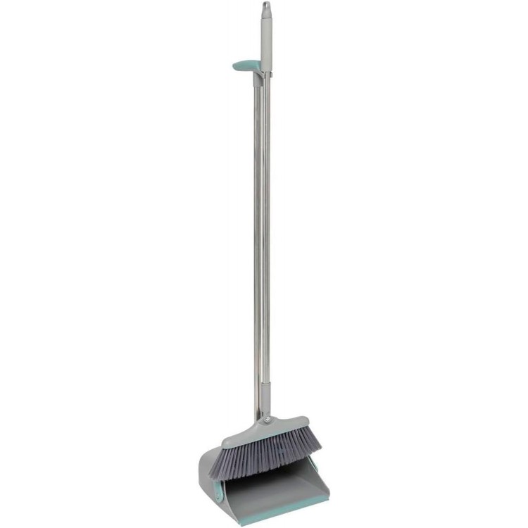 ESCOBA Y RECOGEDOR GIRATORIOS GRIS 110CM