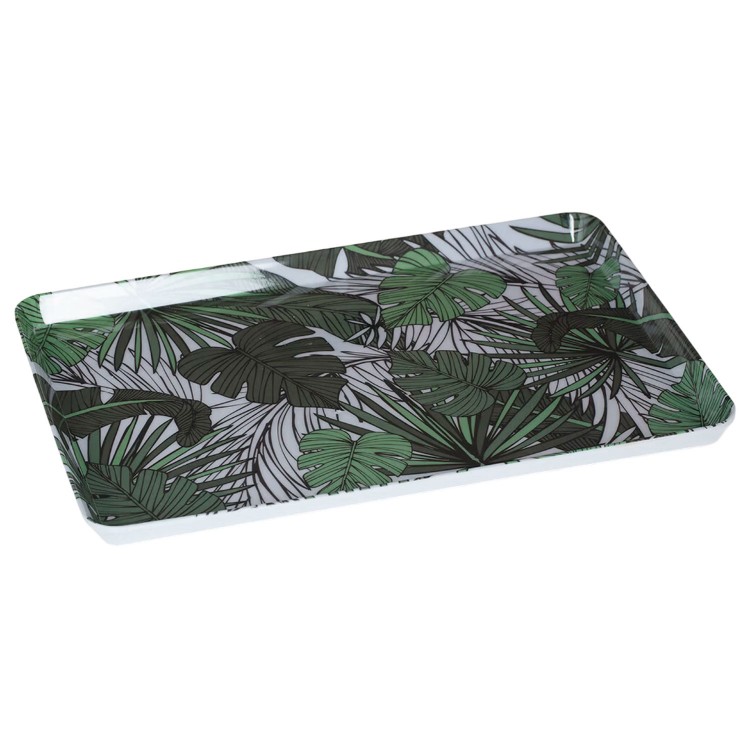 Bandeja De Servir De Melamina 45x30 Cm – Diseño Exótico, Fácil De Limpiar Y Apilar, Para Cocina O Desayunos