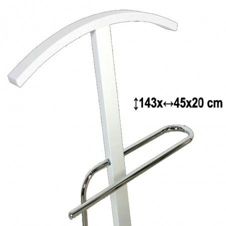 Galán de madera blanca ( 143 x 45 x 20 cm)
