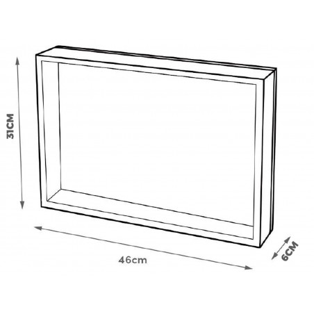 TAPA CONTADOR CUADRO LUZ PLANTAS MADERA 46X6X31CM