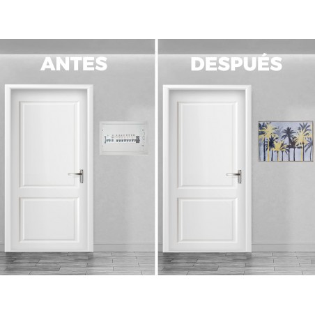TAPA CONTADOR CUADRO LUZ PALMERAS MADERA 46X6X31CM