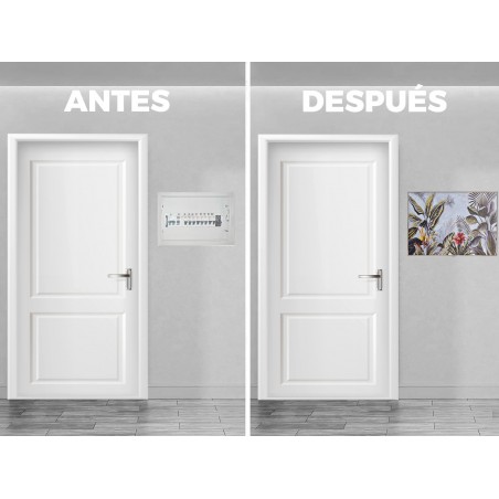 TAPA CONTADOR CUADRO LUZ PLANTAS TROPIC MADERA 46X6X31CM