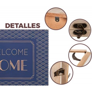 TAPA CONTADOR CUADRO LUZ WELCOME HOME MADERA 46X32X7CM
