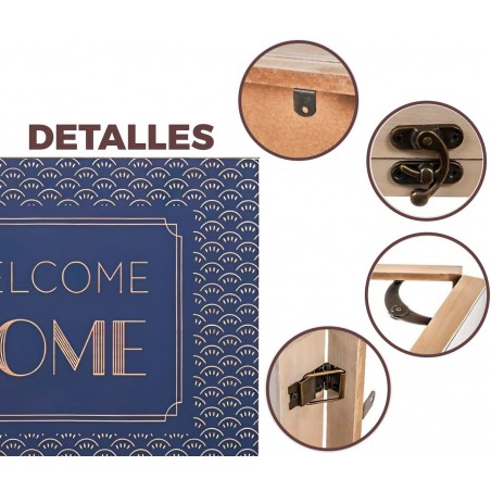 TAPA CONTADOR CUADRO LUZ WELCOME HOME MADERA 46X32X7CM