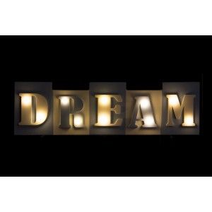 La maison et plus - Lettres avec la lumière de led pour décorer le mur. Rêve 2 couleurs