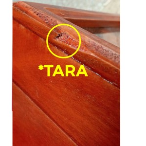 *TARA* Caja de costura de madera lacada - Color marrón